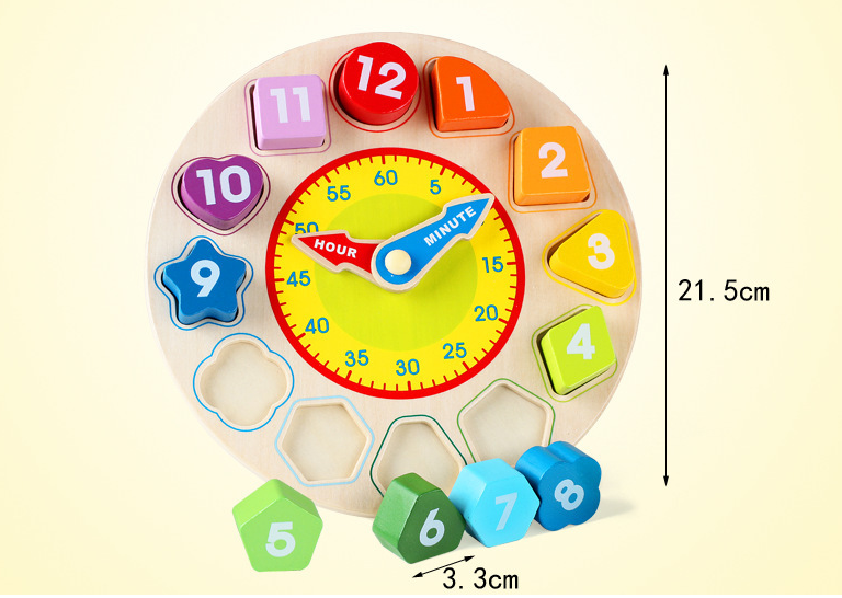 Wooden Clock for learning
