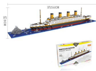 3D Building Blocks Titanic Model