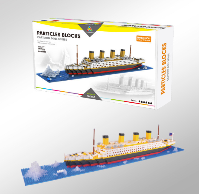 3D Building Blocks Titanic Model