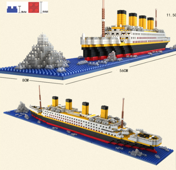 3D Building Blocks Titanic Model