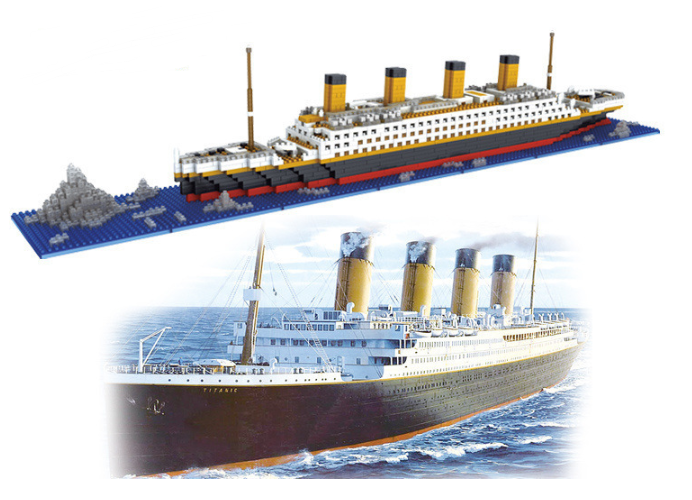 3D Building Blocks Titanic Model