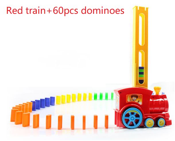 Domino Train kit With Sound Light  & Automatic Set Up Blocks - migikid