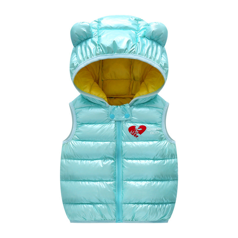 Warm Sleeveless Hooded  Vest Jacket