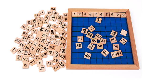 Digit Learning Wooden Board 1-100