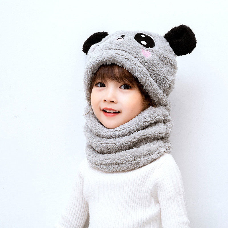 Cartoon Hat Scarf Set