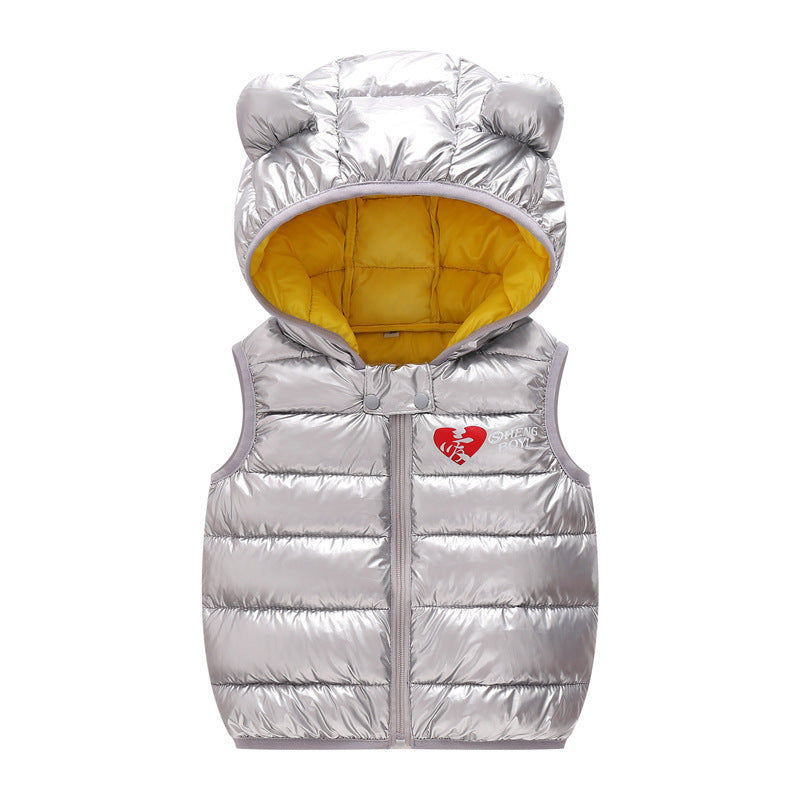 Warm Sleeveless Hooded  Vest Jacket