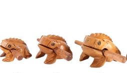 Wooden Lucky Frog Croaking Fun Musical Instrument -Thailand Traditional Craft