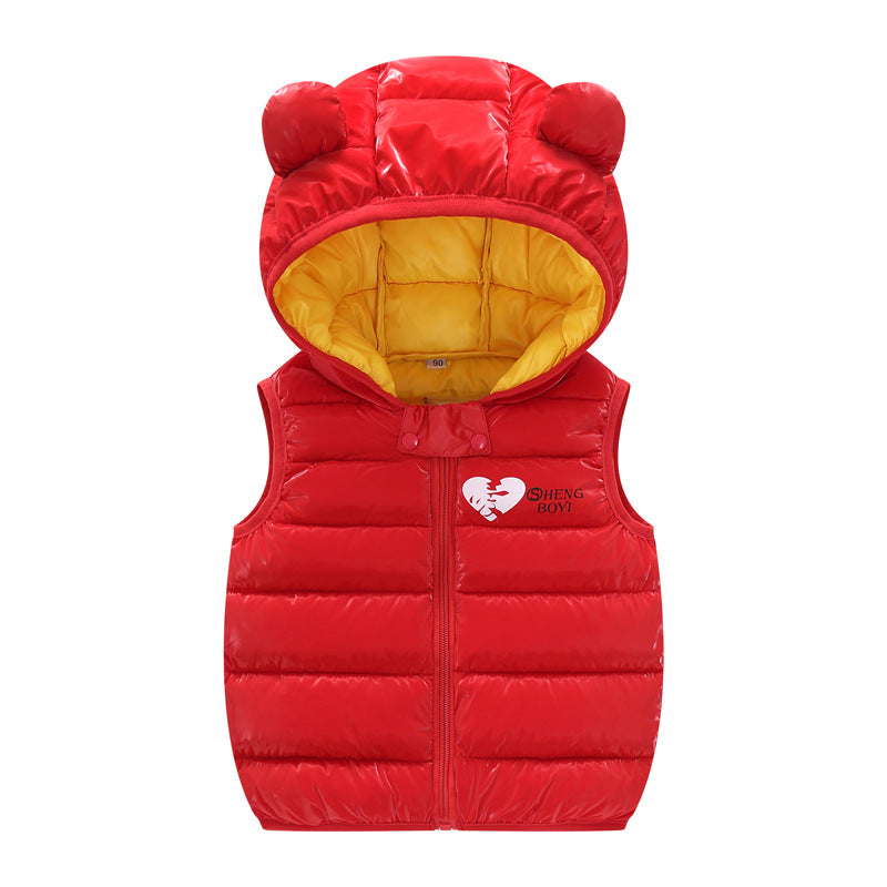 Warm Sleeveless Hooded  Vest Jacket