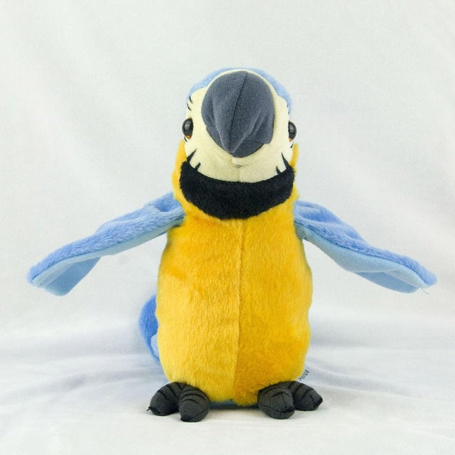 Electric Plush Simulation Parrot-Talking Record Repeats & Waving Wings - migikid