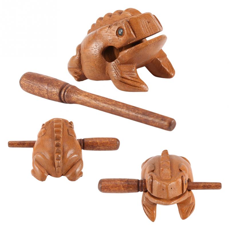 Wooden Lucky Frog Croaking Fun Musical Instrument -Thailand Traditional Craft - migikid