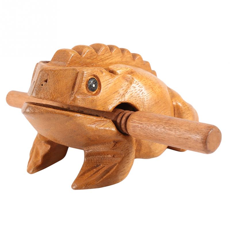 Wooden Lucky Frog Croaking Fun Musical Instrument -Thailand Traditional Craft - migikid